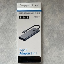 9 in 1 USB 3.0 Type-C Adapter USB-C HUB to 4K 30Hz HDMI UHD G