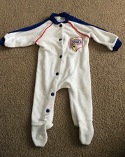Carter's Vintage 90s Baby Boys Med 12-18lbs Footed Sleeper Made in USA Pajamas