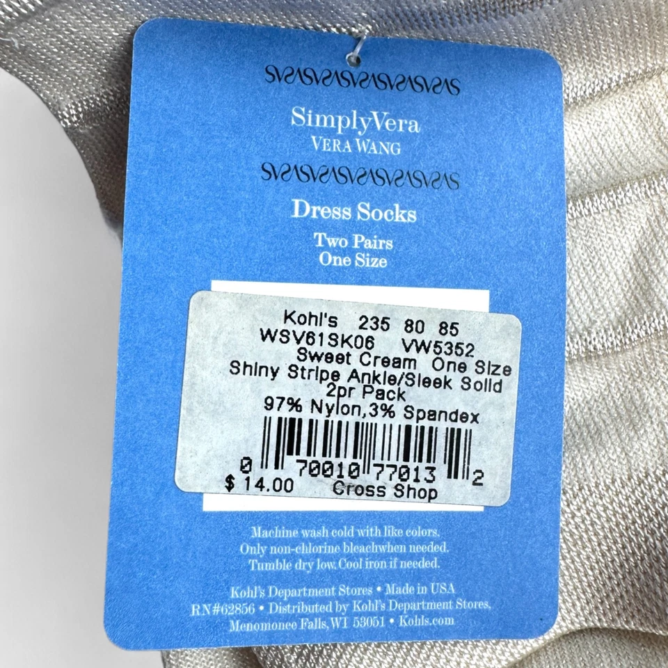 Просто Вера Wang платье носки экипажа носки один размер - Изображение 4 из 4
