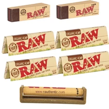 RAW Organic Papers Tips Roller 4 Classic 1 1/4 Size w/ 2 Black Tips 79mm machine