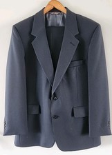Vintage 1970s Levis Business Class 2pc Suit 42s Navy Blue Pinstripe made in USA