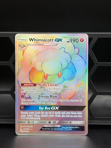 Whimsicott GX 226/214 Rainbow Rare Unbroken Bonds Pokemon Holo Near Mint