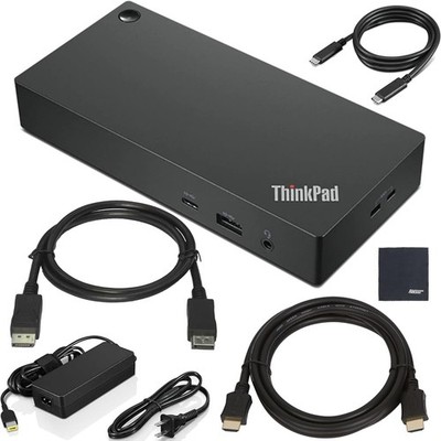 Lenovo ThinkPad USB Type-C Dock Gen 2 with 4K (40AY0090US) + ZoomSpeed Black 