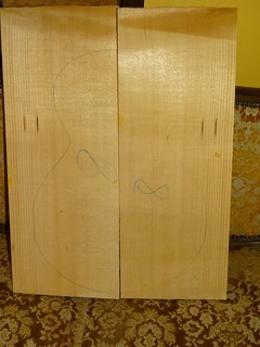 Tonewood tonewood interesting old spruce for archtop BOOKMATCHED