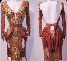 Latin Ballroom Competition Dress Women's Cha Cha Latin Salsa Dress