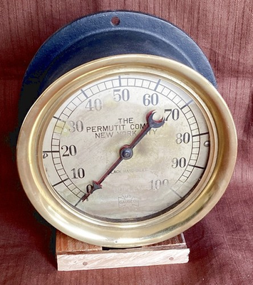#ad Vintage PERMUTIT COMPANY Pressure Gauge 2 Hands 6quot; Face By US GAUGE Co. NY $169.00