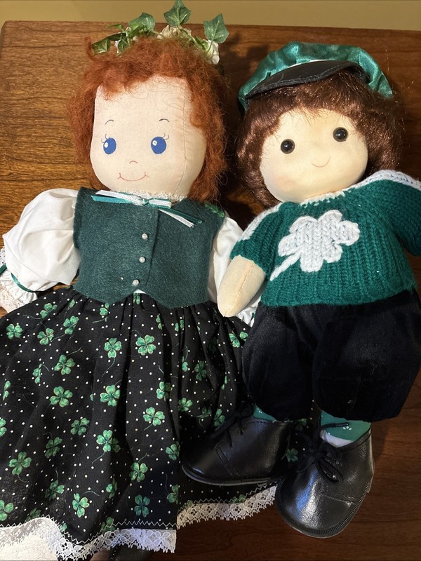 Lot Of 2 St. Patrick’s Day Dolls Vintage