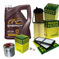 Mann Inspektionspaket Filterset 5L Mannol Energy 5W-30 FüR Mazda 3 1.6 MZR-CD
