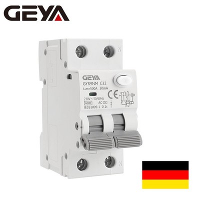 GEYA FI/LS-Schalter Leitungsschutzschalter Fi-Schalter Kombination RCBO 10-25A