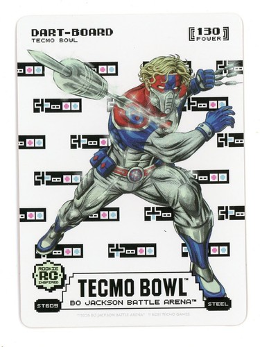 2026 Battle Arena Tecmo Bowl Dart-Board Jaxson Dart Steel Sore Thumb Battlefoil