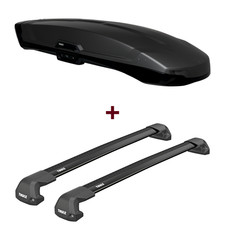 Dachbox Thule Vector L + Dachträger Thule WingBar Edge für Hyundai i40 CW VF top