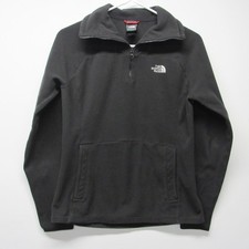 The North Face Women's sz S Black Lightweight Fleece 1/4 Zip Pullover Jacket  