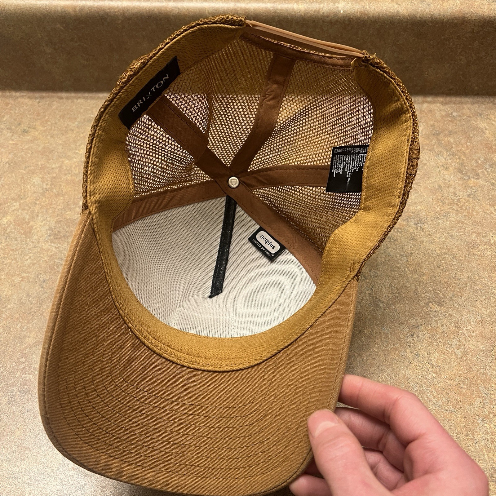 Brixton Hat Cap Snapback Brown Square Patch Truck… - image 7