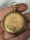 Antique 6s Illinois  141 Pocket Watch Hunter Dueber Case, Birds Gold Filled