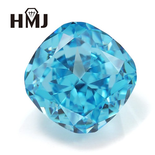 Cubic Zirconia Crushed Ice Cut AAAAA Cushion Square High Quality Carbon Diamond - Picture 4 of 30