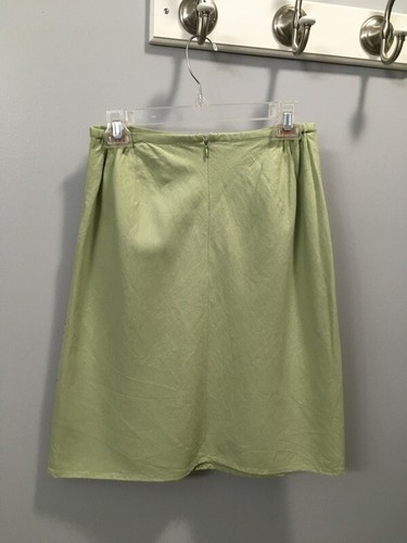 Falda vintage verde Norton Studio mezcla lino talla PL - Imagen 4 de 4