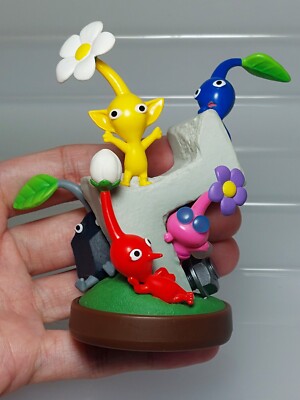 Hey! Pikmin Amiibo Figure Blue Red Rock Winged Yellow