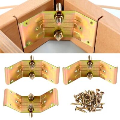 Pisman Table Leg Corner Bracket Set of Includes Screws to Provide Strong 4
