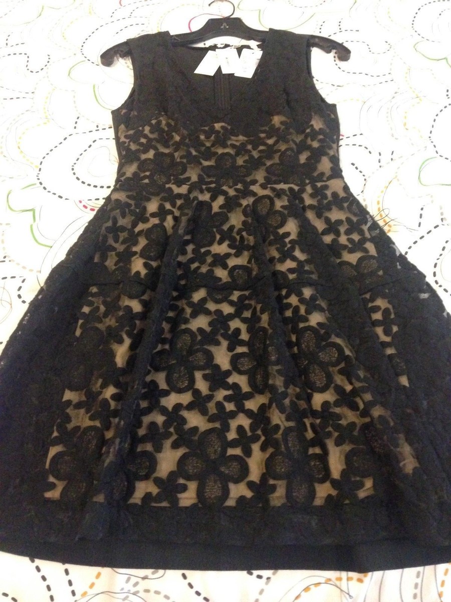NWT Maje Black Lace Dress Size Retail $470