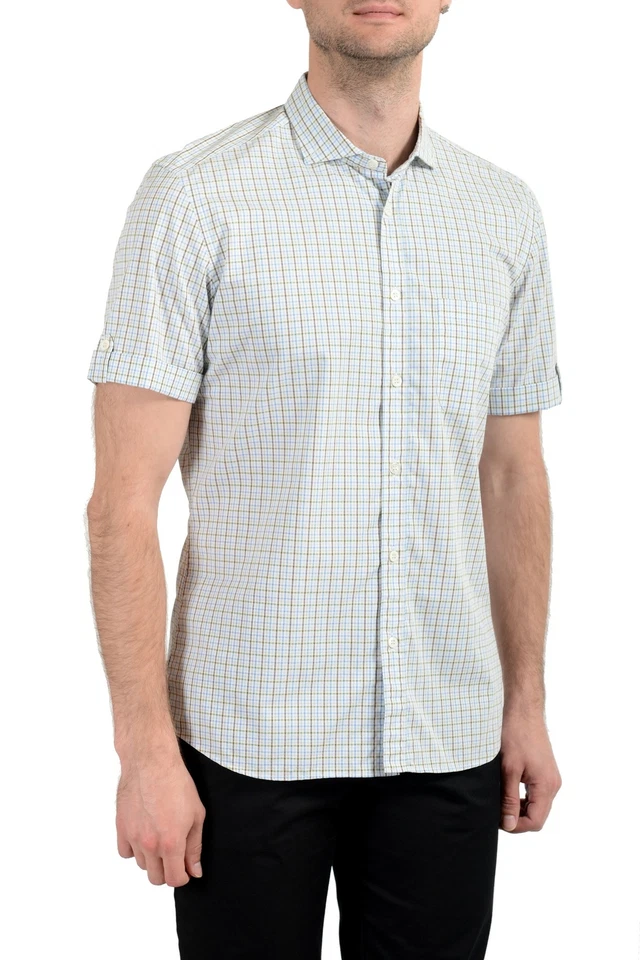 Camisa de vestir de manga corta multicolor Malo para hombre US 16 IT 41 Foto 2 de 4