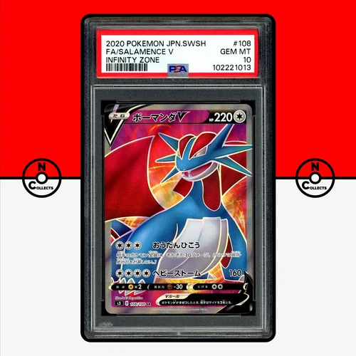 Pokemon PSA 10 Salamence V SR 108/100 S3 Infinity Zone Japanese