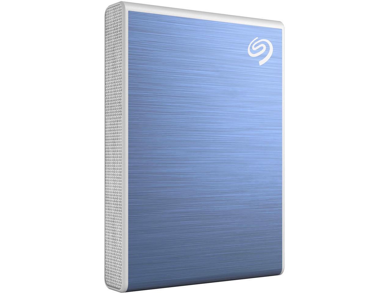 Портативный внешний накопитель Seagate One Touch SSD емкостью 1 ТБ - синий, скорость до 1030 МБ/с, вт