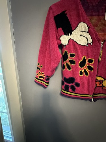 Looney Tunes Small Girls I Tawt I Taw A Puddy Tat Sweater Pink Blue Purple 6/6X - Picture 8 of 9