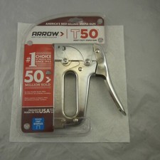 Arrow T50 Jam Resistant Chromed Steal Housing Heavy Duty Staple Gun.