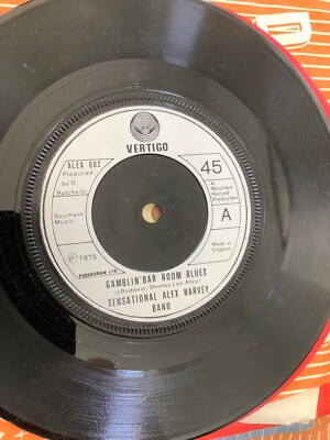 Sensational  Alex Harvey  Band.  Gamblin Bar Room Blues.  7  vinyl 1975.Vertigo