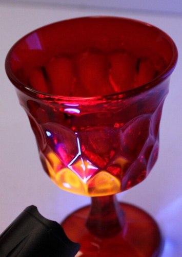 NORITAKE Perspective 2x Rubinrote Amberina Wasserkelche 5 oz 4 5/8 in Wein - Bild 3 von 8
