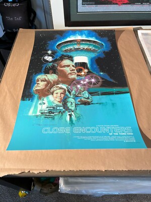 Mondo Print Artist Mann Close Encounters of the Third Kind Signed/#d AP 16