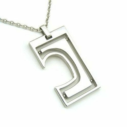 NL096 Bausch K Stainless Steel Polish Pendant 17.75" Chain Necklace New - Picture 1 of 3