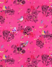 Dear Stella Tree of Life STELLA DJL1753 Multi Bird Floral   Cotton Fabric BTY