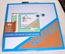  S957 - New/Sealed "MAGNETIC DRY ERASE COMBO BOARD"-14"x 14"-The Board Dudes