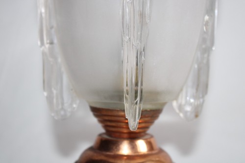 Alte Art Deco Nachtlicht Lampe von Jean Gauthier EZAN, Höhe 26 cm - Bild 6 von 15