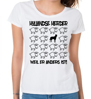 HOLLANDSE HERDER DAMEN T-SHIRT BLACK SHEEP by SIVIWONDER