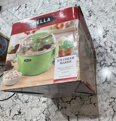 BELLA 1L Ice Cream Maker  1-Liter Mint Green New 