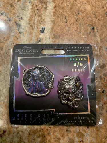 URSULA Disney Villains Midnight MASQUERADE Designer PIN SET Limited Rel IN HAND - Bild 2 von 3