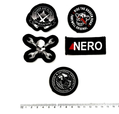 PLAYSTATION Days Gone Promotional Rare Patches Set Of 5 PS4 Collectible Sew / Iron - Biker