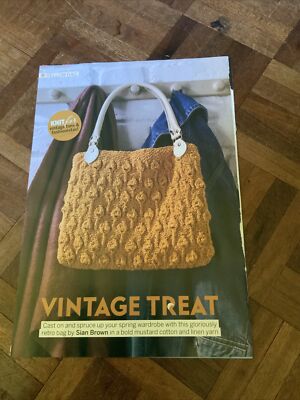 Vintage Treat Style Retro Tautropfen Tasche Strickmuster: Sian Brown