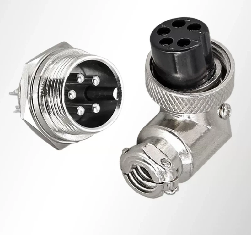 GX16mm 2-9Pin Male & Female Wire Connector Right Angle Aviation Plug Solder - Image 4 of 4