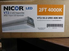 NICOR VT2-10-2-UNV-40K-WH 2 FOOT LED VAPORTITE LIGHT FIXTURE 20 WATT NEW IN BOX