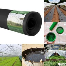2m x 20m Black Polythene Sheeting Garden Cover 1000g 250mu