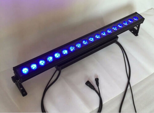 2pc DMX Wall Washer Light Bar 18 LED  RGBWA UV 6 In 1 Stage Wash Light Live Show - Picture 1 of 5