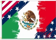 USA Mexico Friendship 3x5 Flag Eagle Mexican American Strong Grommet Flags