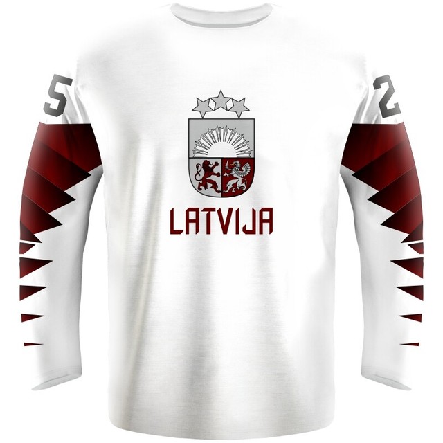 NEW 2020 Latvia Latvija Hockey Jersey GIRGENSONS DZERINS BALCERS