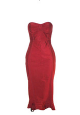 Pretty Little Thing  Deep Red Valentine  Evening Cocktail Dress Uk 8