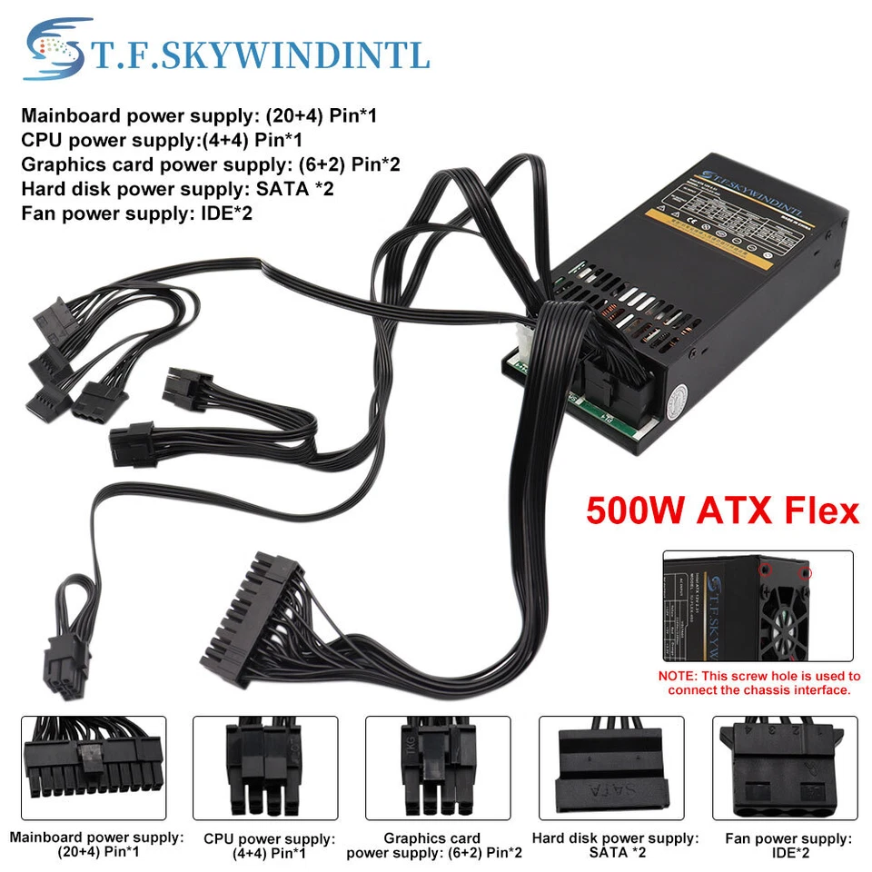 FLEX 500W Fully Modular Power Supply for Mini ITX Small Form Factor - Image 2 of 4