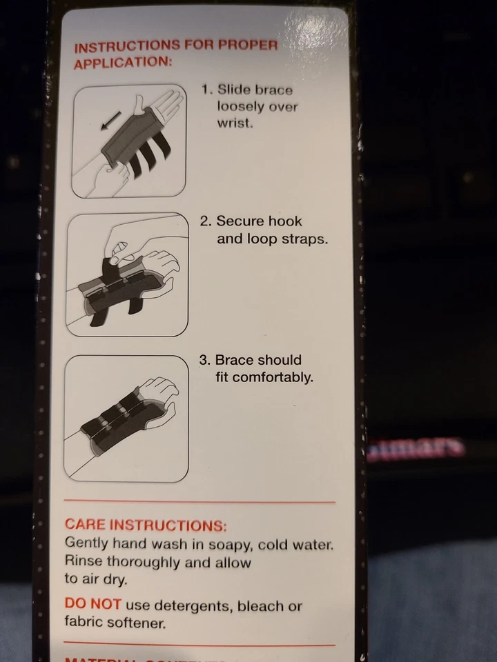 ¡Tela con infusión de cobre férula de muñeca Walgreens! Talla única izquierda para todos. Nuevo en caja Foto 3 de 3