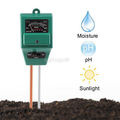 PH-Tester Boden Wasser Feuchtigkeit Licht Prüfmesser Sensor für Garten Pflanze Blume F